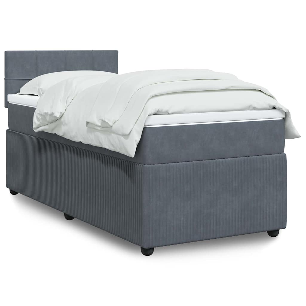 Sommier à lattes de lit avec matelas Gris foncé 100x200 cm - XIOS