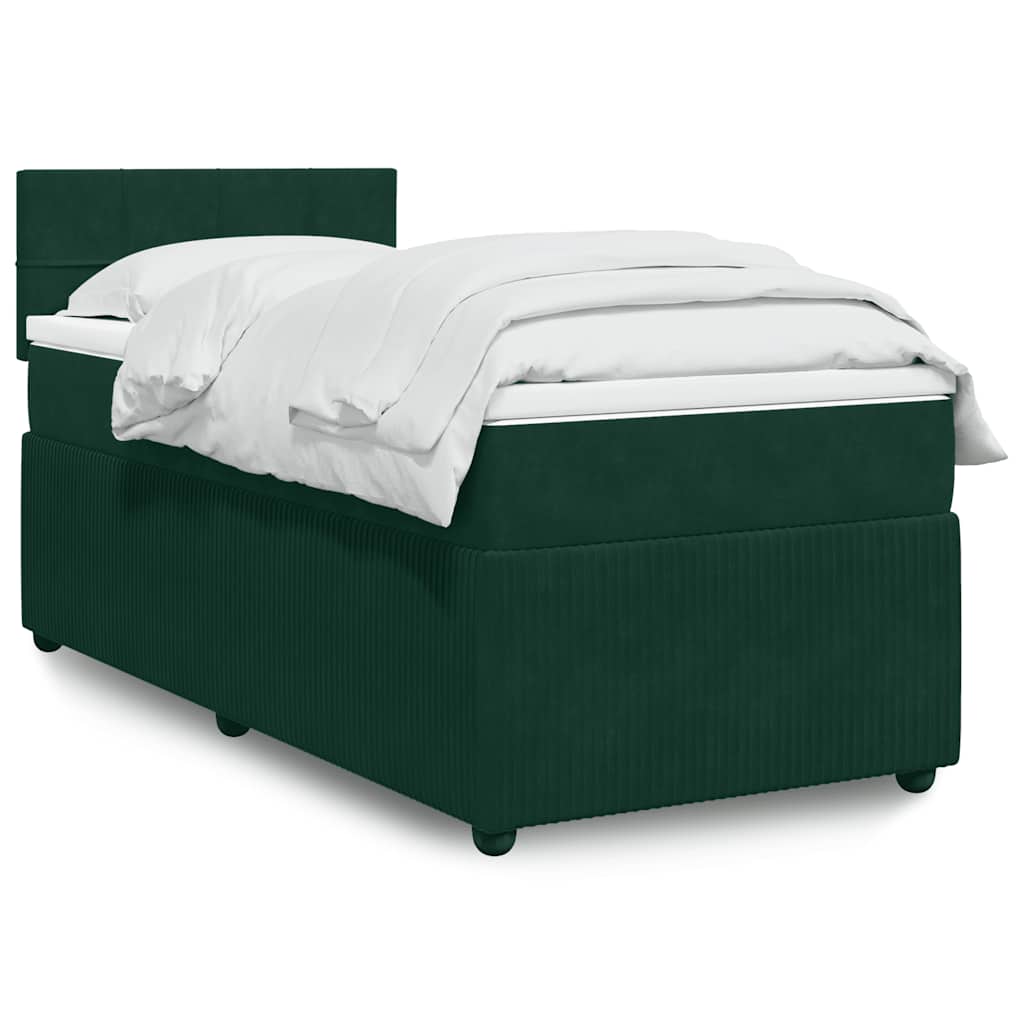Sommier à lattes de lit avec matelas Vert foncé 100x200 cm - XIOS