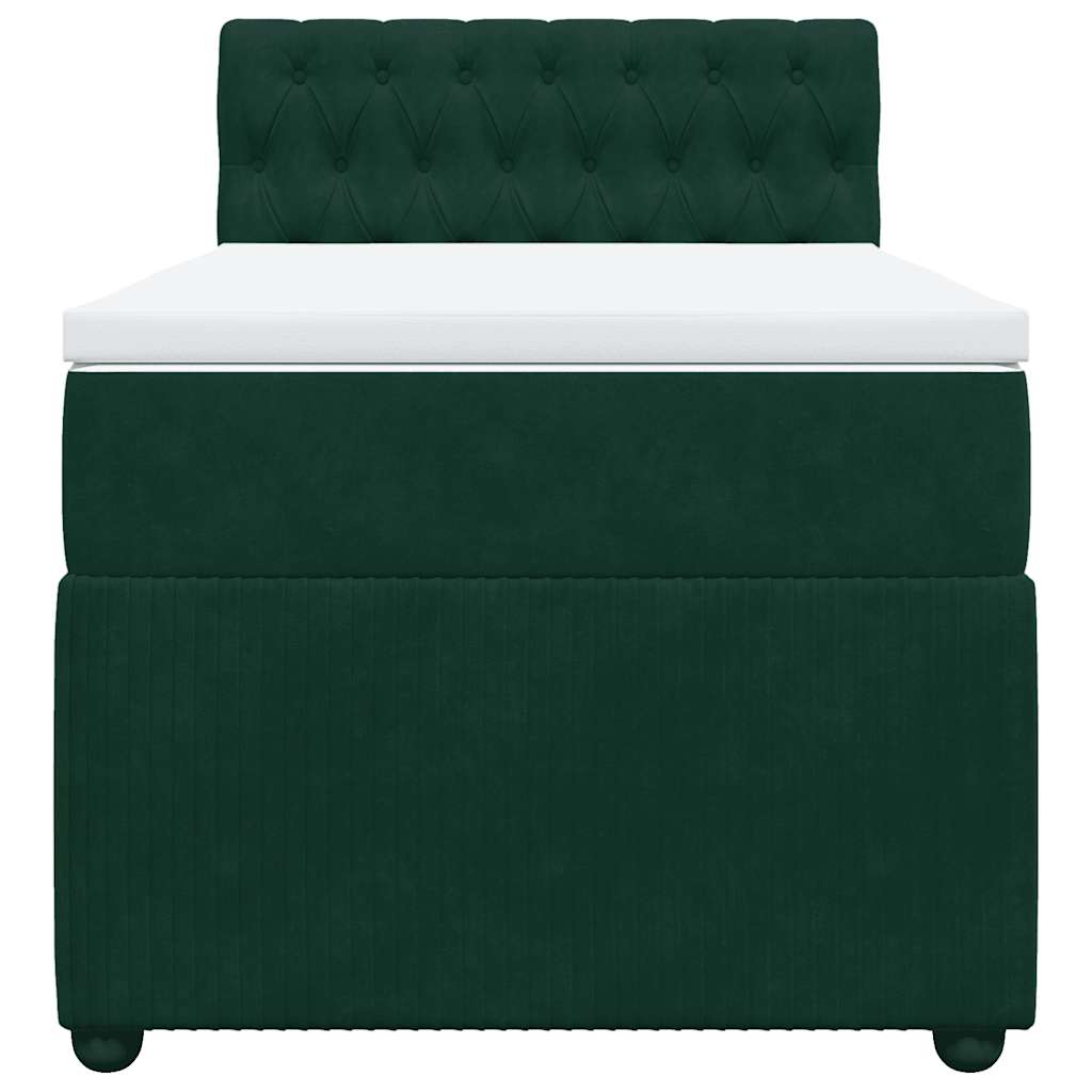 Sommier à lattes de lit avec matelas Vert foncé 100x200 cm - XIOS