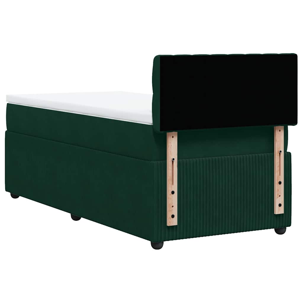 Sommier à lattes de lit avec matelas Vert foncé 100x200 cm - XIOS