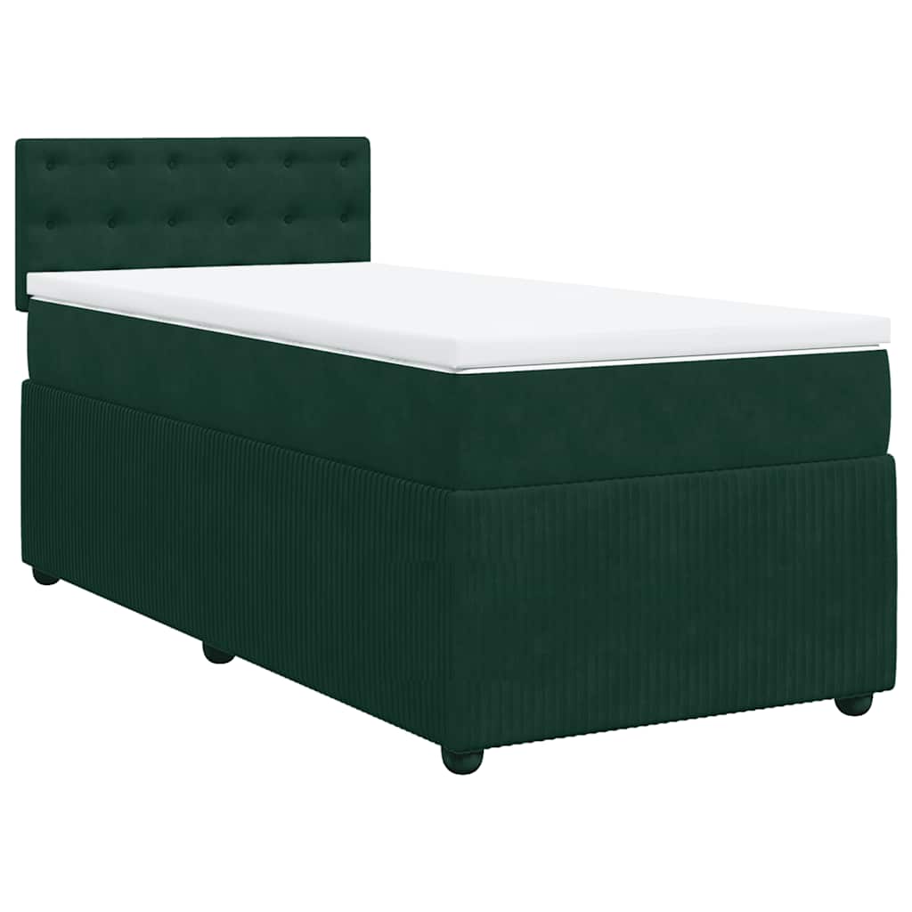 Sommier à lattes de lit avec matelas Vert foncé 100x200 cm - XIOS