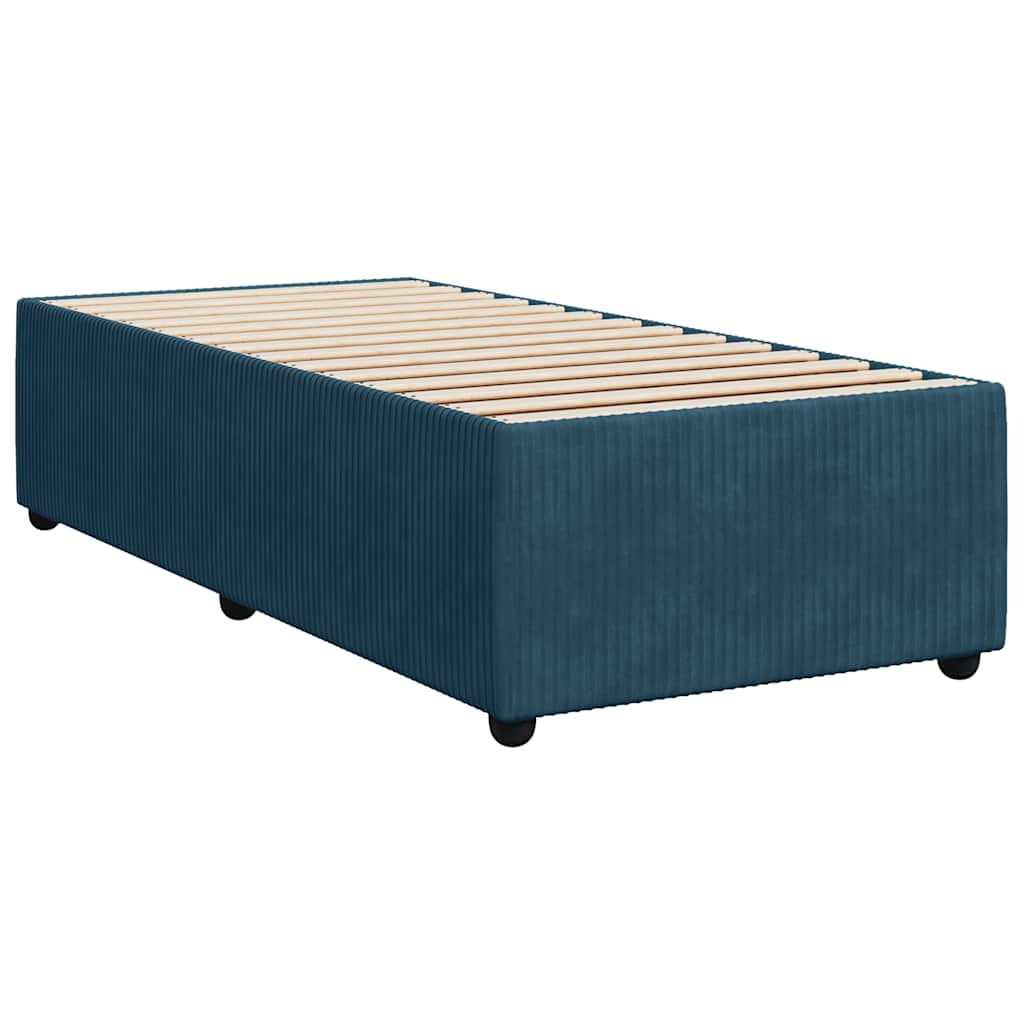 Sommier à lattes de lit avec matelas bleu 100x200 cm - XIOS