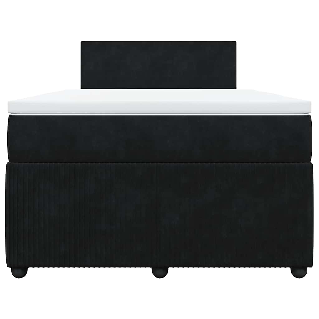 Sommier à lattes de lit avec matelas noir 120x190 cm velours - XIOS