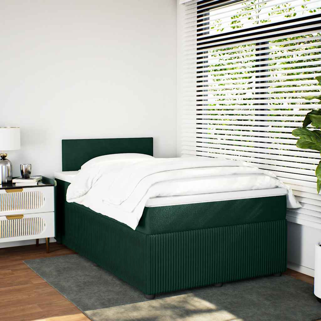 Sommier à lattes de lit avec matelas vert foncé 120x190 cm - XIOS