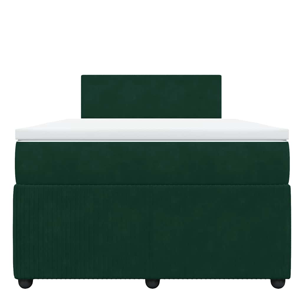 Sommier à lattes de lit avec matelas vert foncé 120x190 cm - XIOS