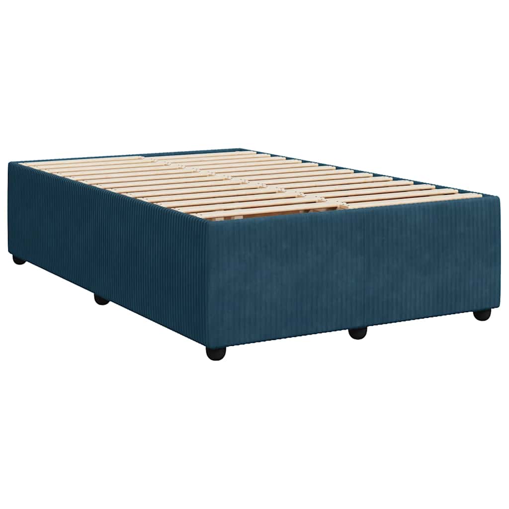 Sommier à lattes de lit et matelas bleu 120x190 cm velours - XIOS