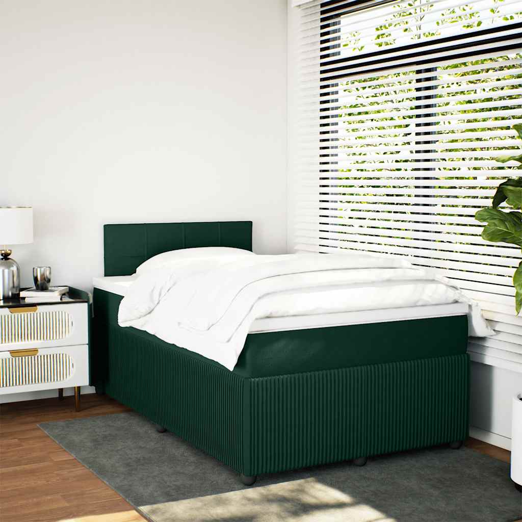 Sommier à lattes de lit avec matelas vert foncé 120x190 cm - XIOS