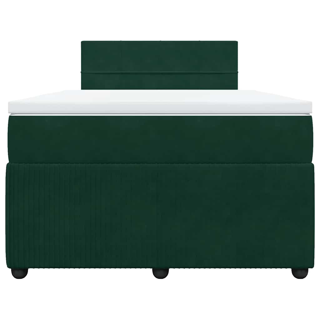 Sommier à lattes de lit avec matelas vert foncé 120x190 cm - XIOS