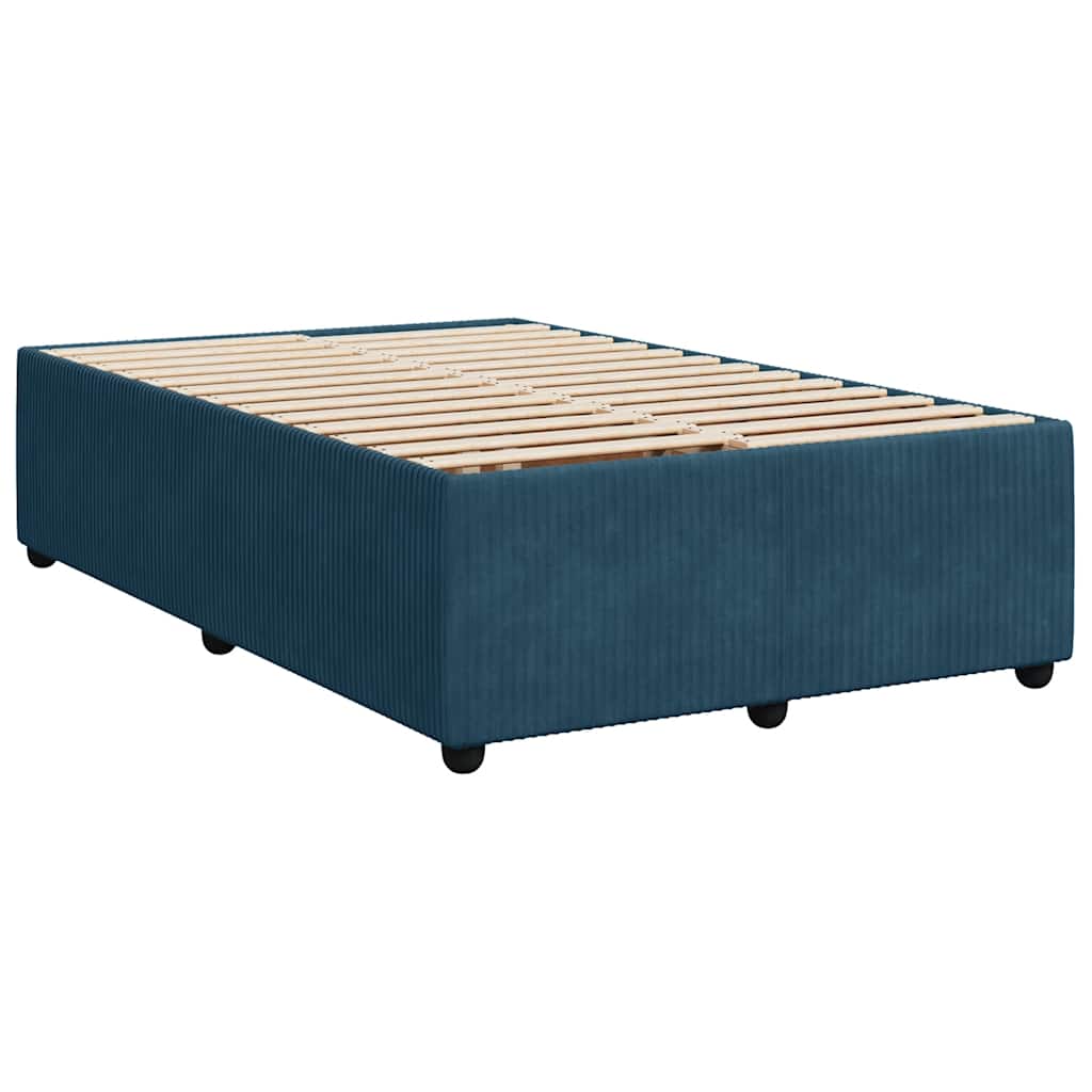 Sommier à lattes de lit et matelas bleu 120x190 cm velours - XIOS