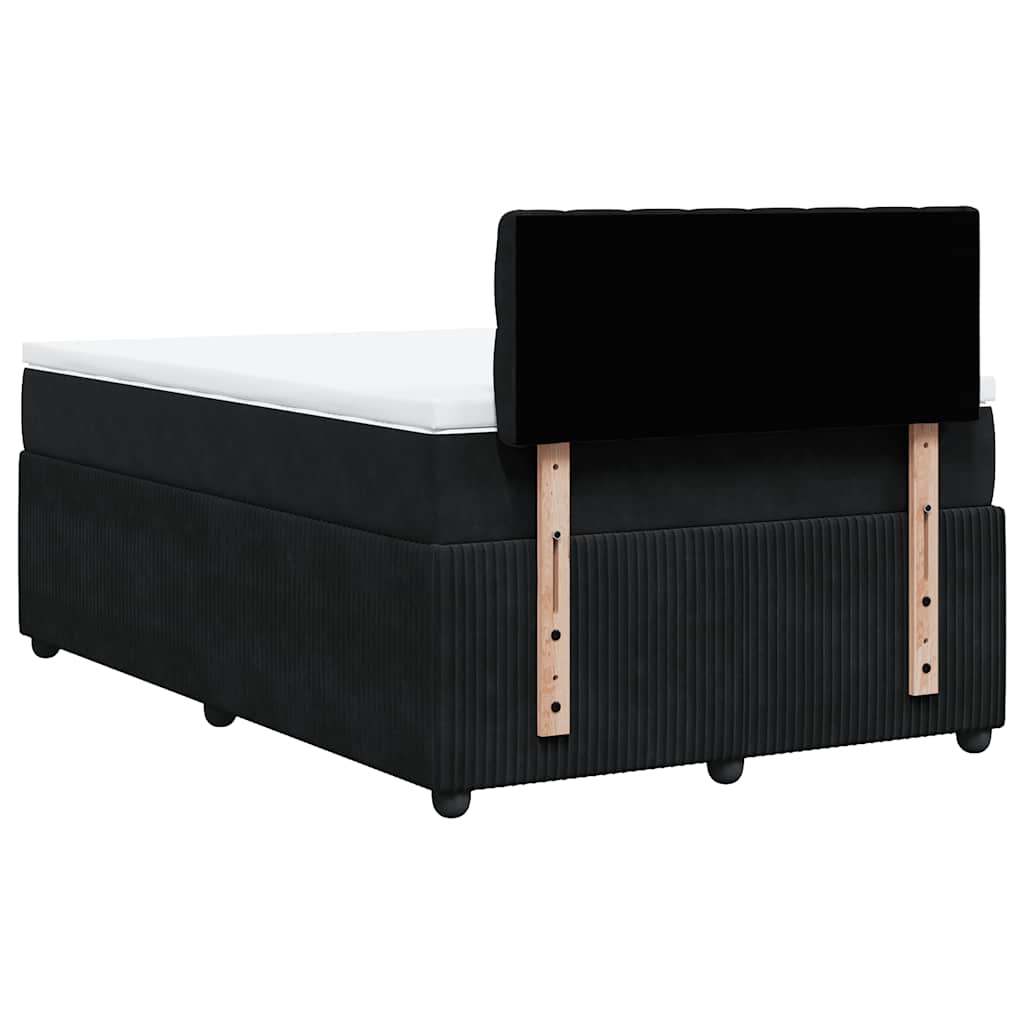 Sommier à lattes de lit avec matelas noir 120x190 cm velours - XIOS