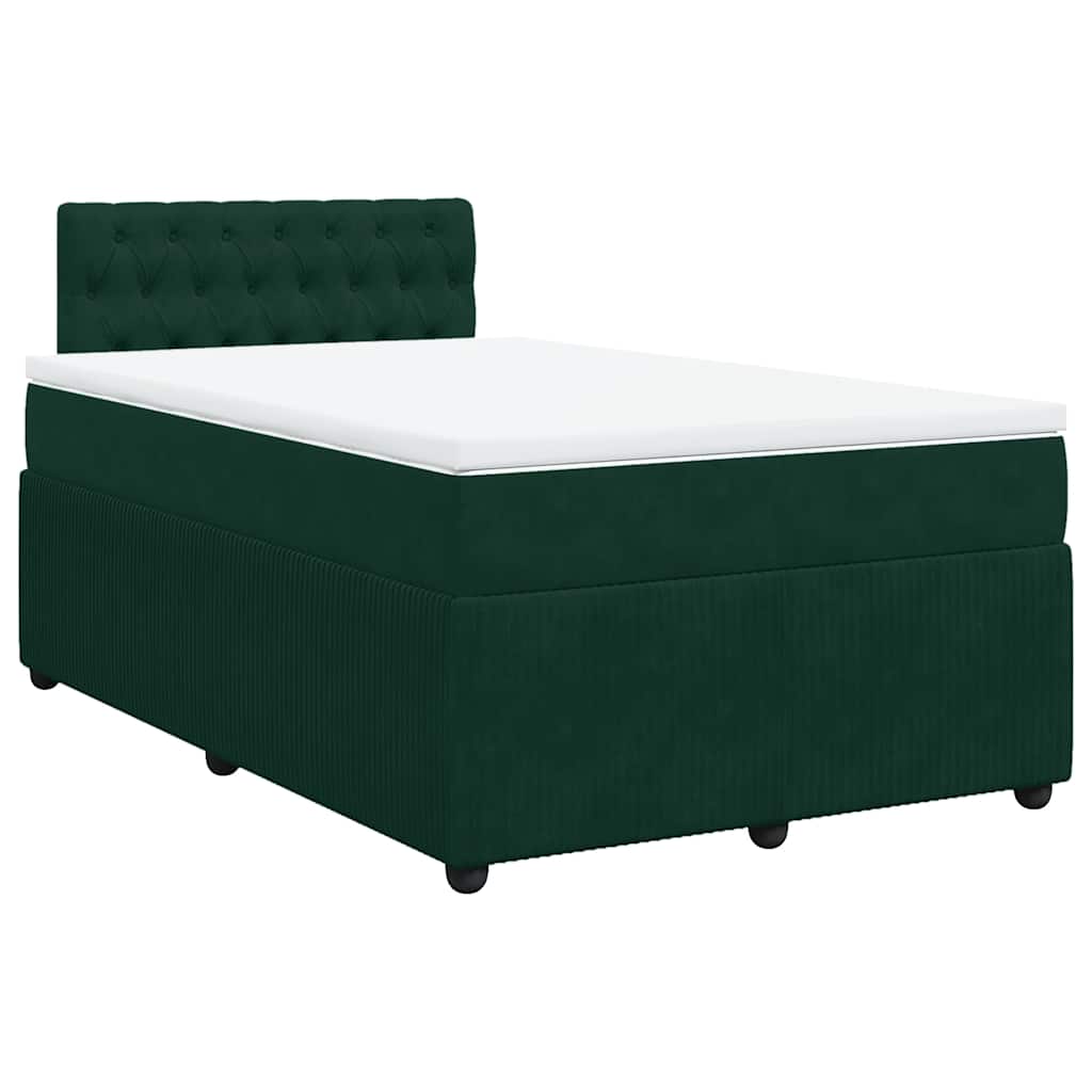 Sommier à lattes de lit avec matelas vert foncé 120x190 cm - XIOS