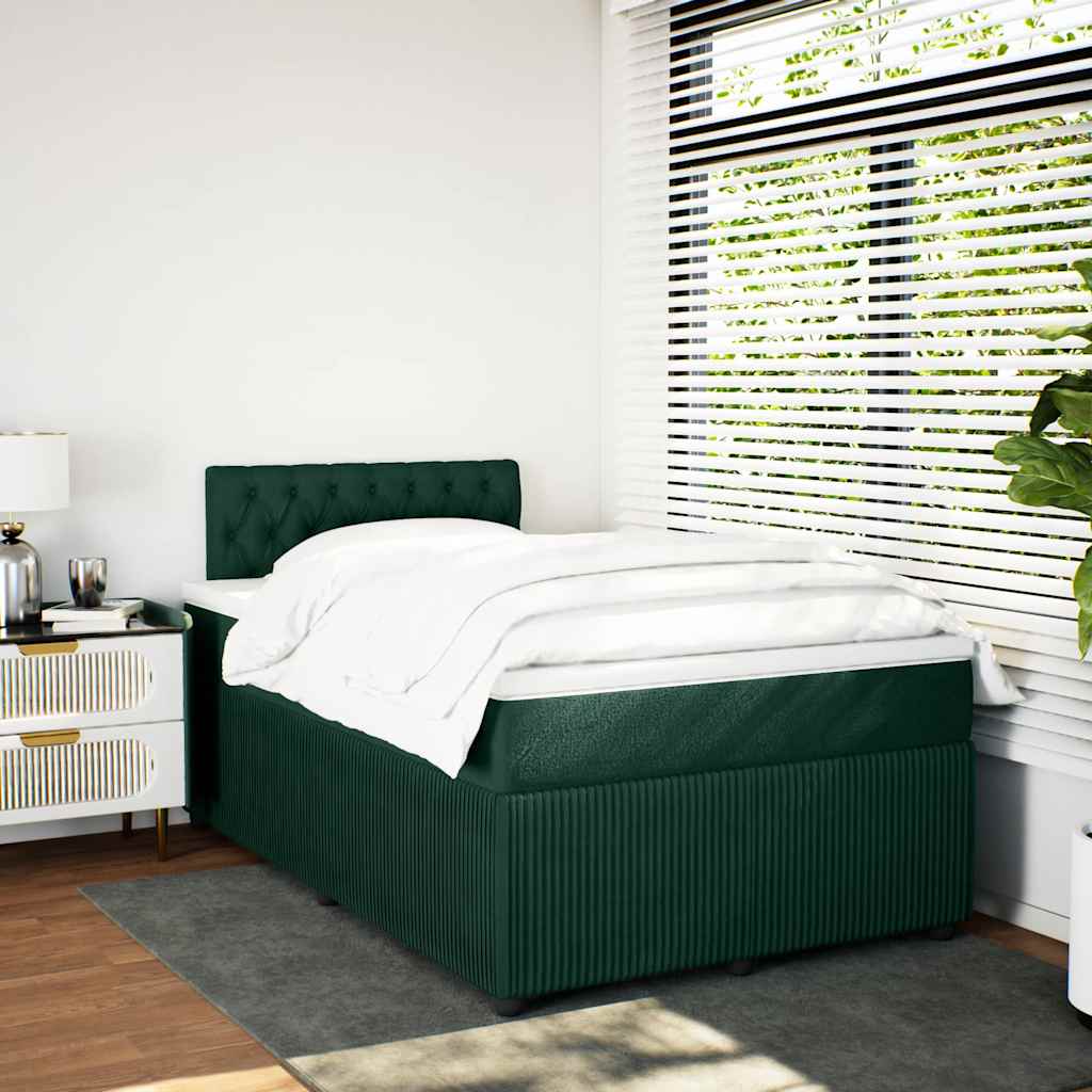 Sommier à lattes de lit avec matelas vert foncé 120x190 cm - XIOS