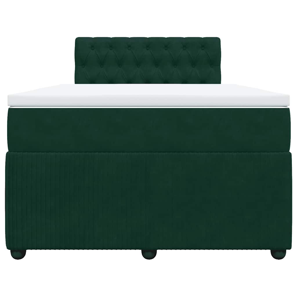 Sommier à lattes de lit avec matelas vert foncé 120x190 cm - XIOS