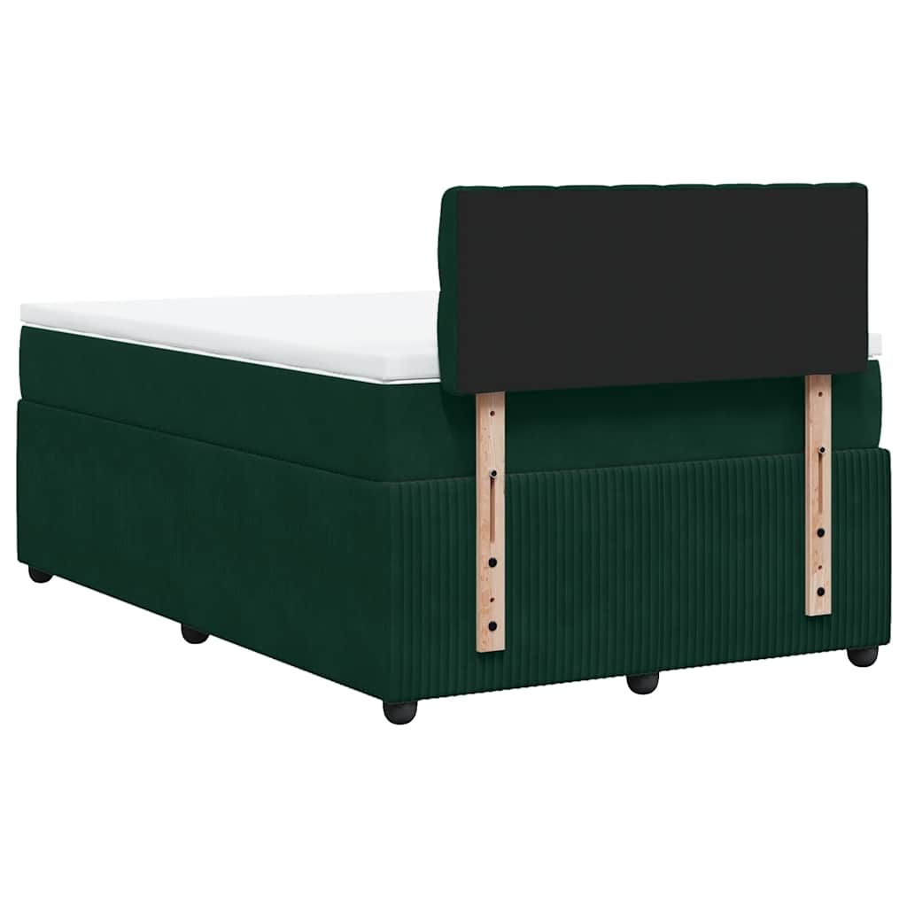 Sommier à lattes de lit avec matelas vert foncé 120x190 cm - XIOS