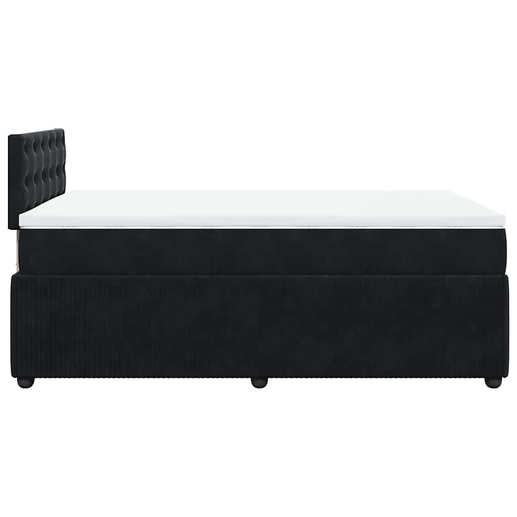 Sommier à lattes de lit avec matelas noir 120x190 cm velours - XIOS