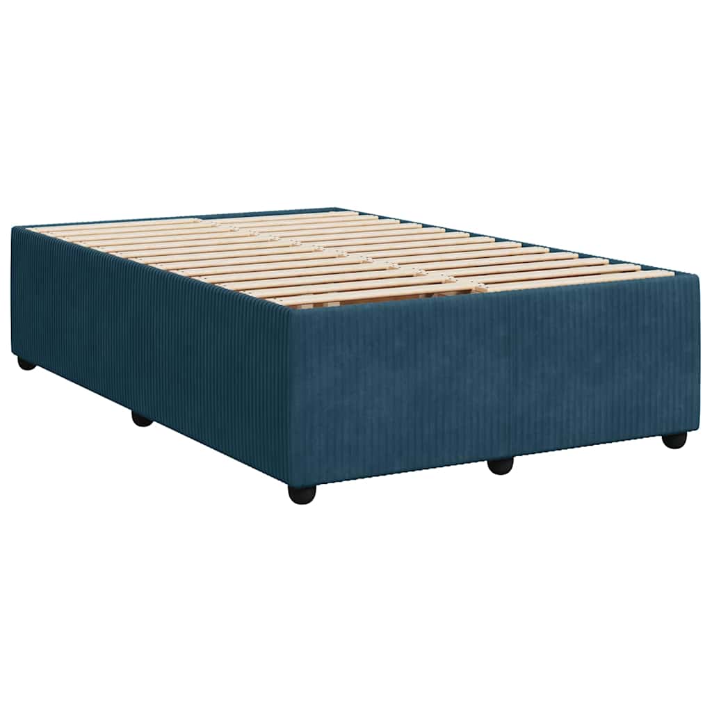 Sommier à lattes de lit et matelas bleu 120x190 cm velours - XIOS