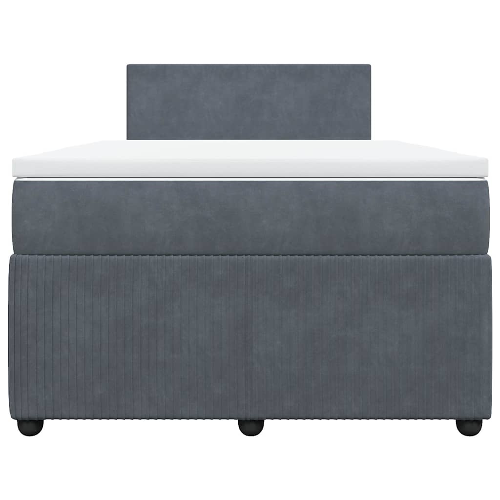 Sommier à lattes de lit et matelas Gris foncé 120x200cm Velours - XIOS
