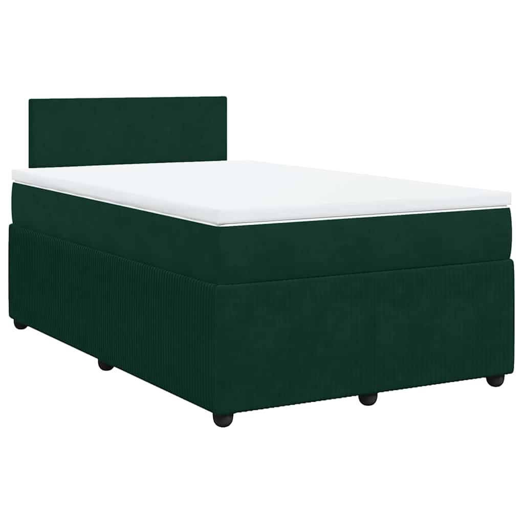Sommier à lattes de lit et matelas Vert foncé 120x200cm Velours - XIOS