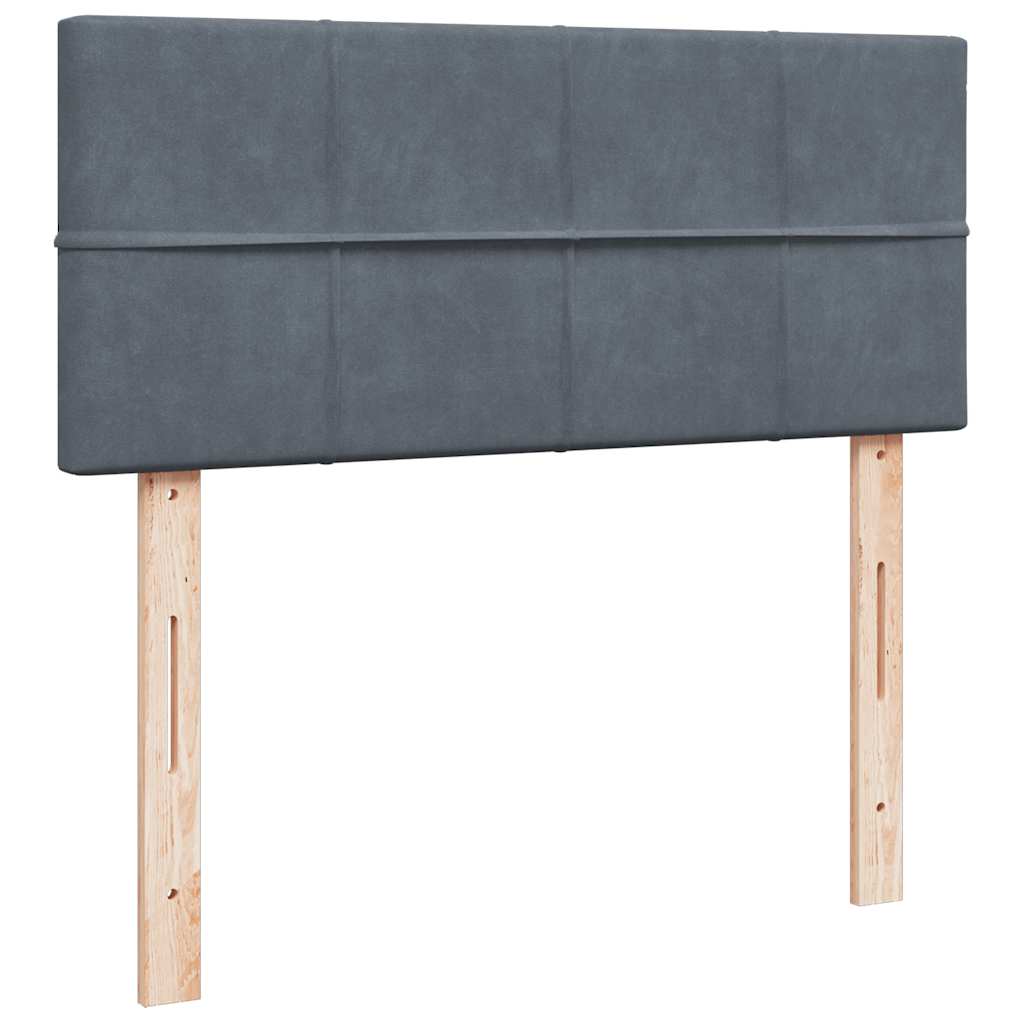 Sommier à lattes de lit et matelas Gris foncé 120x200cm Velours - XIOS