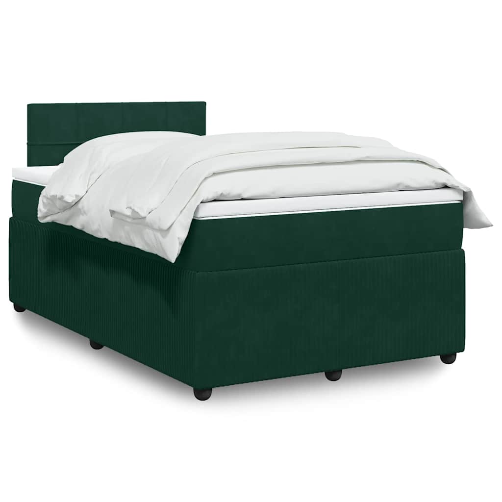 Sommier à lattes de lit et matelas Vert foncé 120x200cm Velours - XIOS