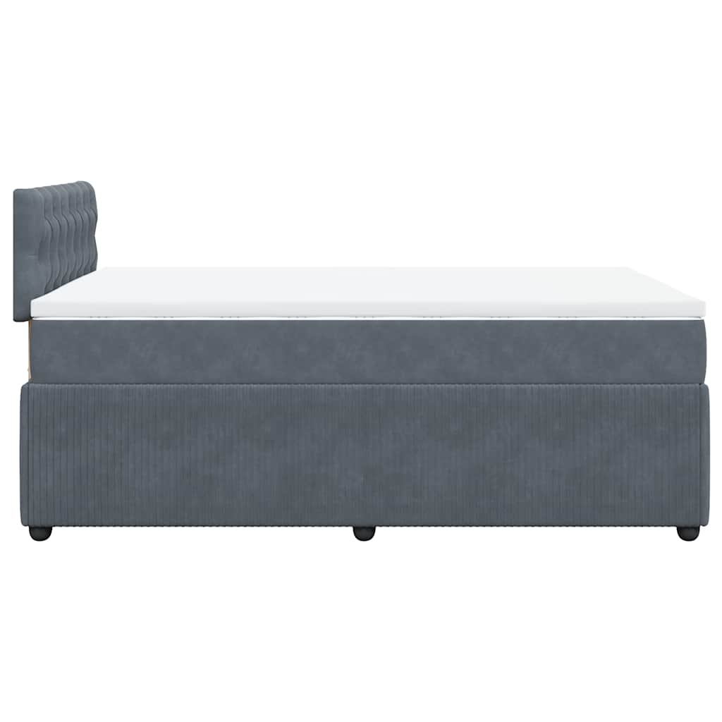 Sommier à lattes de lit et matelas Gris foncé 120x200cm Velours - XIOS