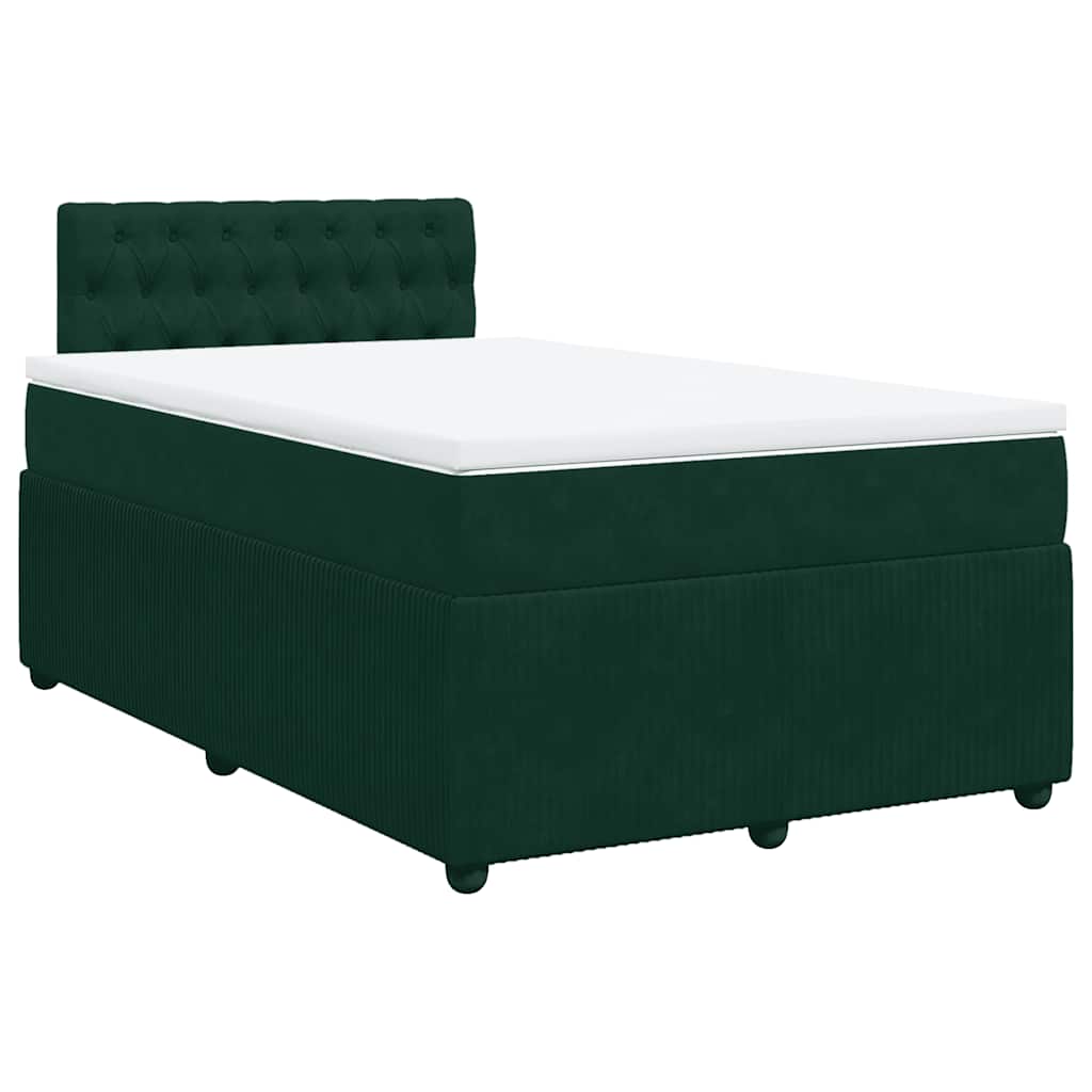 Sommier à lattes de lit et matelas Vert foncé 120x200cm Velours - XIOS