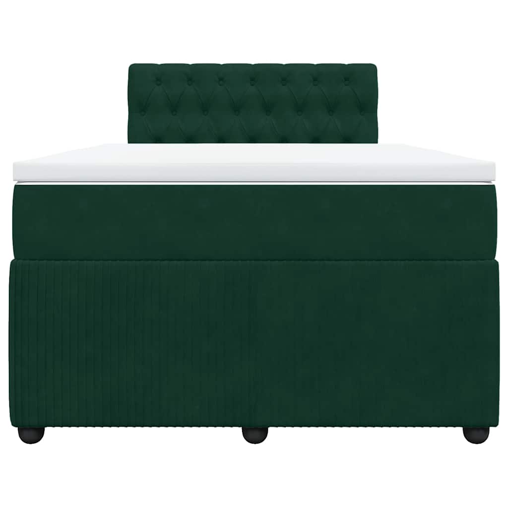 Sommier à lattes de lit et matelas Vert foncé 120x200cm Velours - XIOS