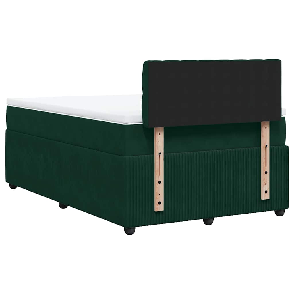 Sommier à lattes de lit et matelas Vert foncé 120x200cm Velours - XIOS