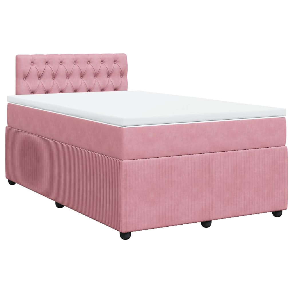 Sommier à lattes de lit avec matelas Rose 120x200 cm Velours