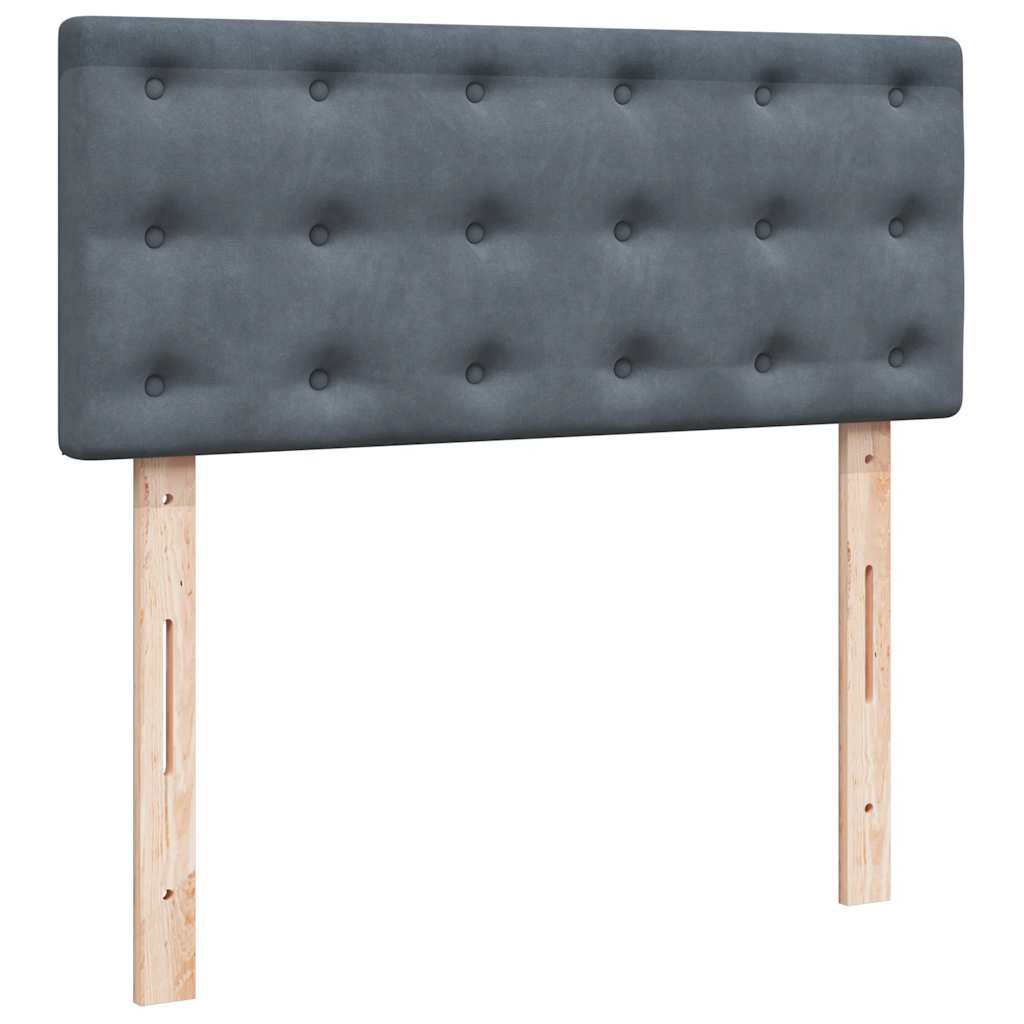 Sommier à lattes de lit et matelas Gris foncé 120x200cm Velours - XIOS