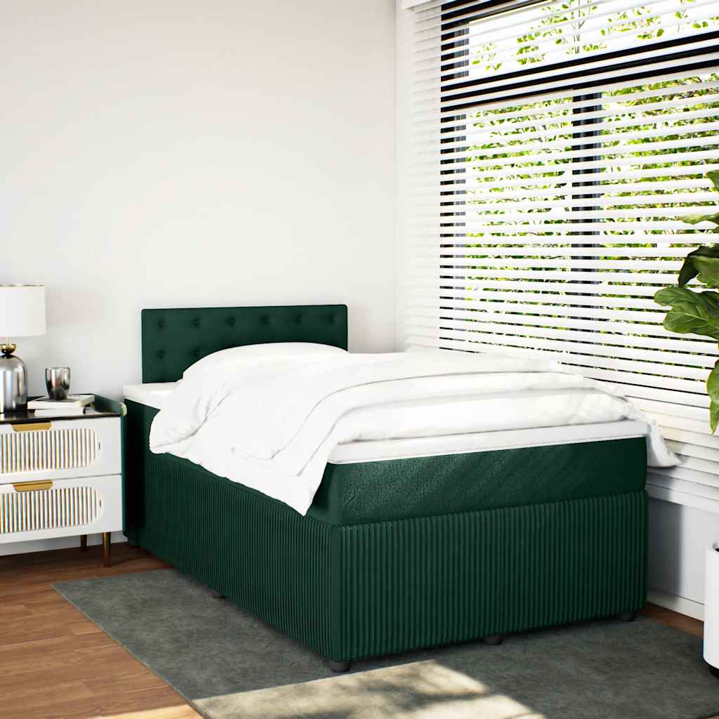 Sommier à lattes de lit et matelas Vert foncé 120x200cm Velours - XIOS