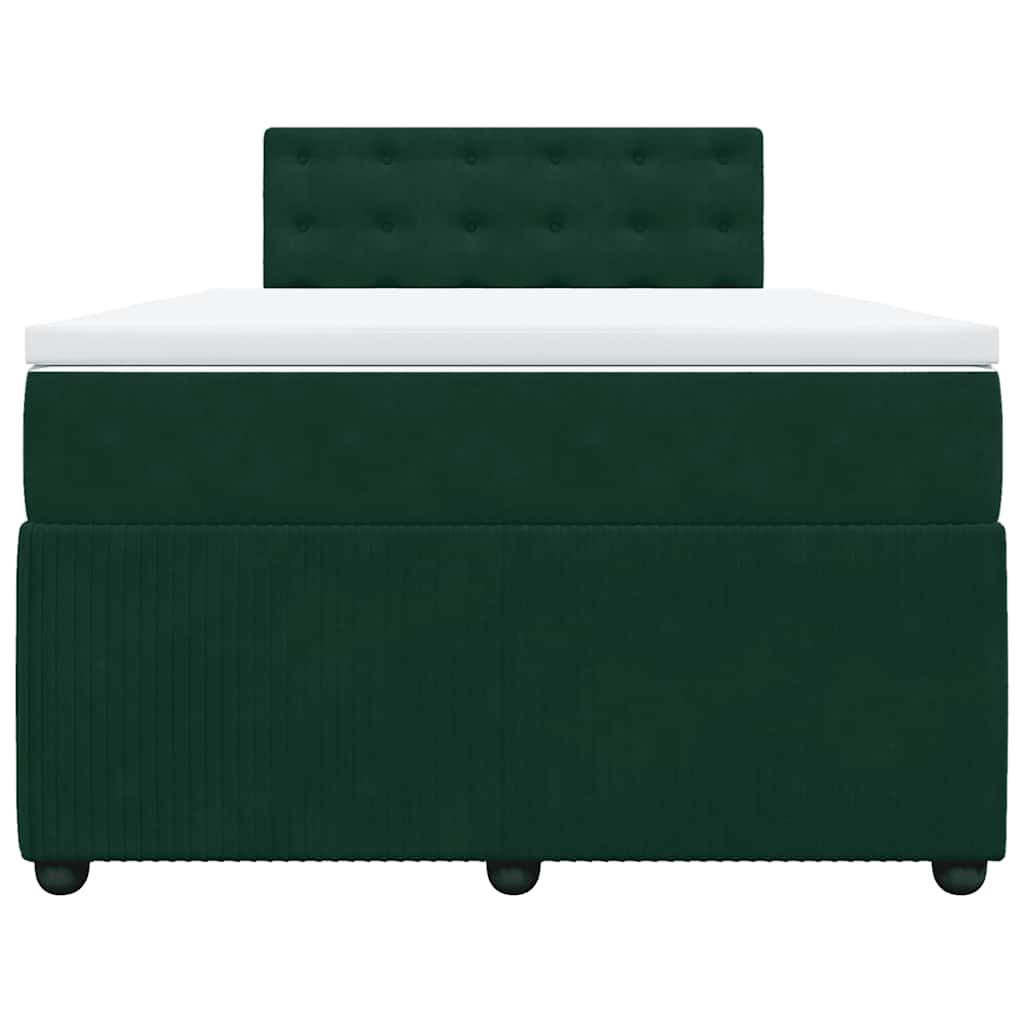 Sommier à lattes de lit et matelas Vert foncé 120x200cm Velours - XIOS