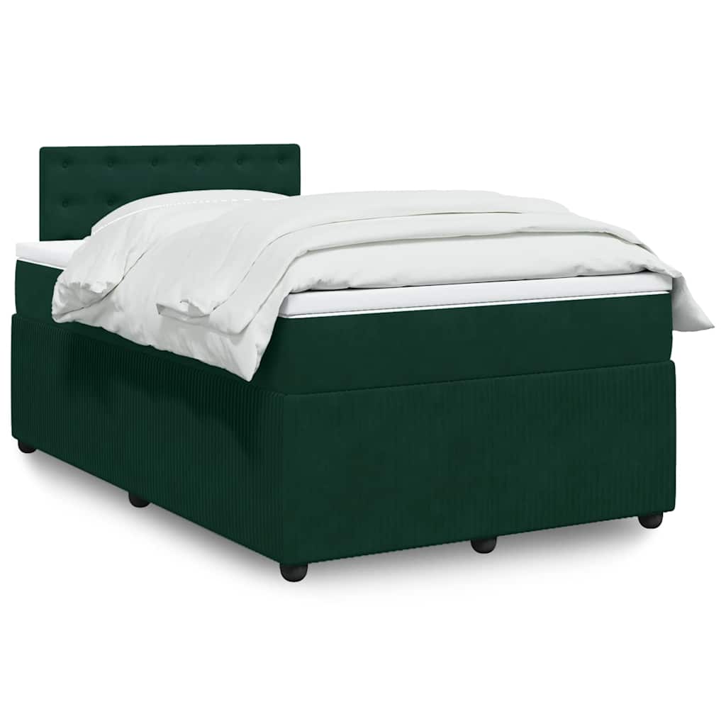Sommier à lattes de lit et matelas Vert foncé 120x200cm Velours - XIOS
