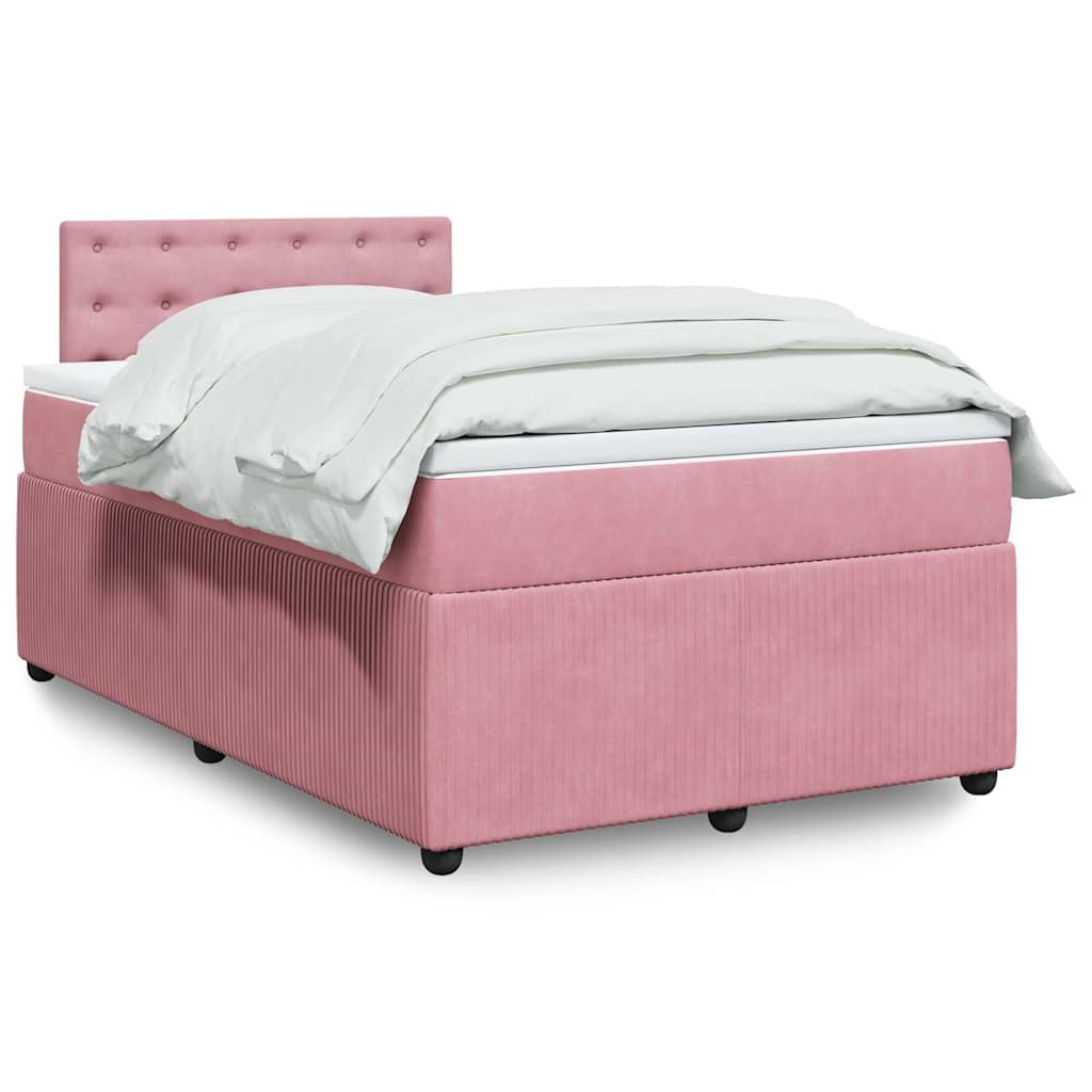 Sommier à lattes de lit avec matelas Rose 120x200 cm Velours - XIOS