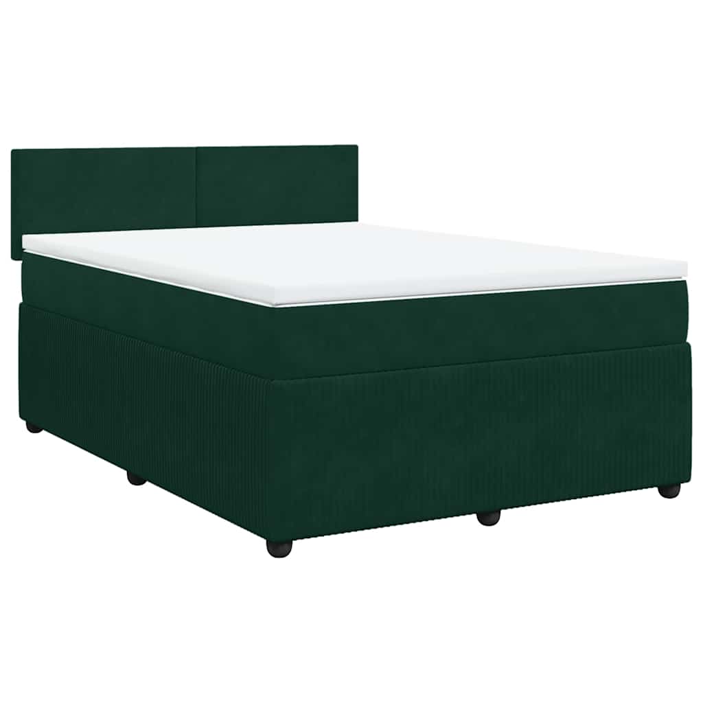 Sommier à lattes de lit et matelas Vert foncé 140x190cm Velours - XIOS