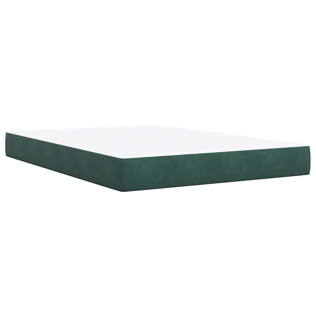 Sommier à lattes de lit et matelas Vert foncé 140x190cm Velours - XIOS