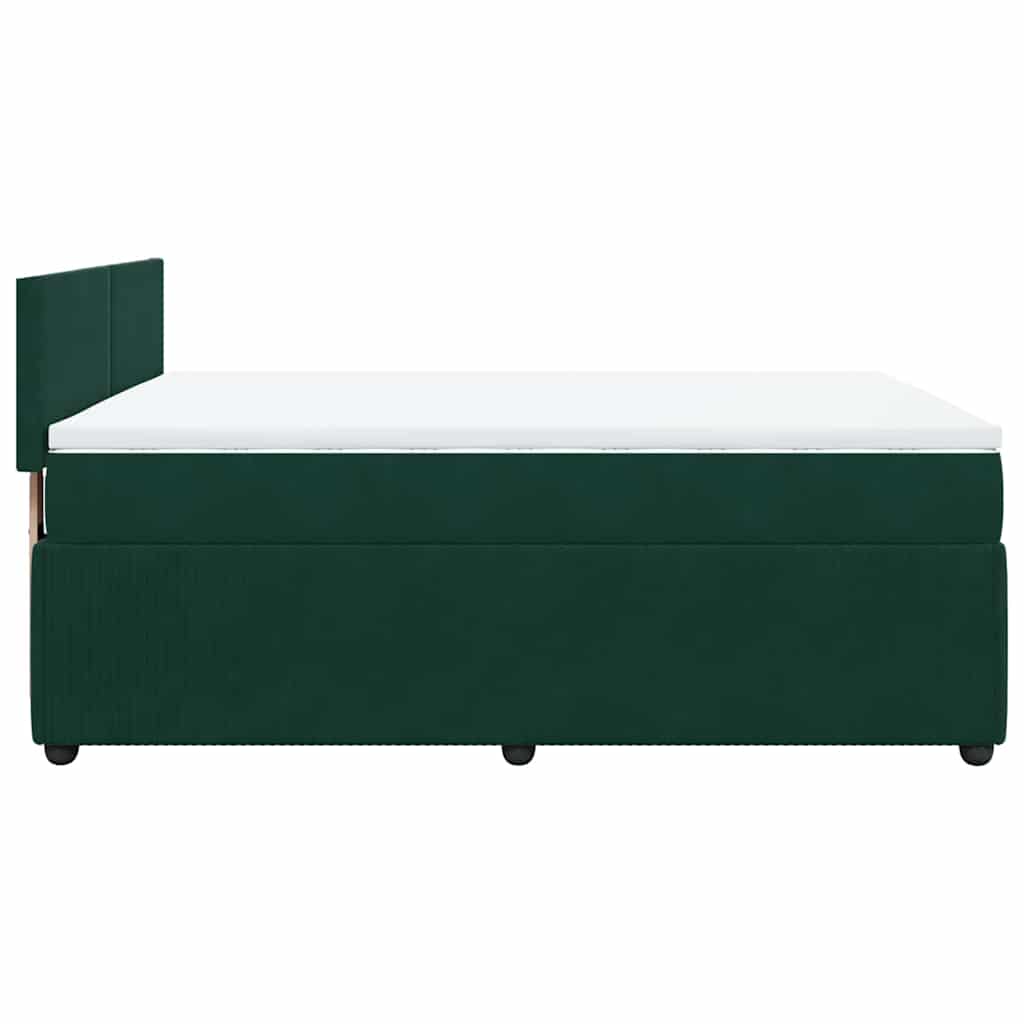 Sommier à lattes de lit et matelas Vert foncé 140x190cm Velours - XIOS