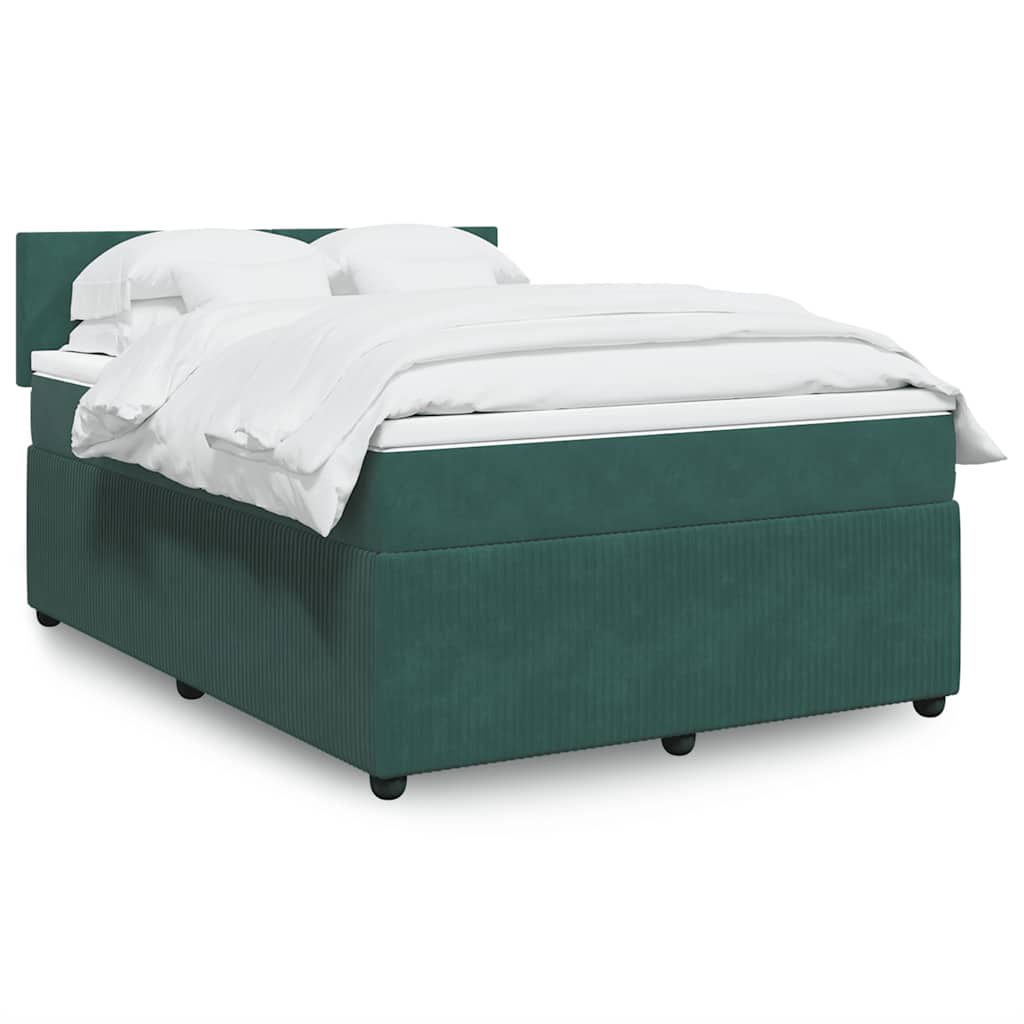 Sommier à lattes de lit et matelas Vert foncé 140x190cm Velours - XIOS