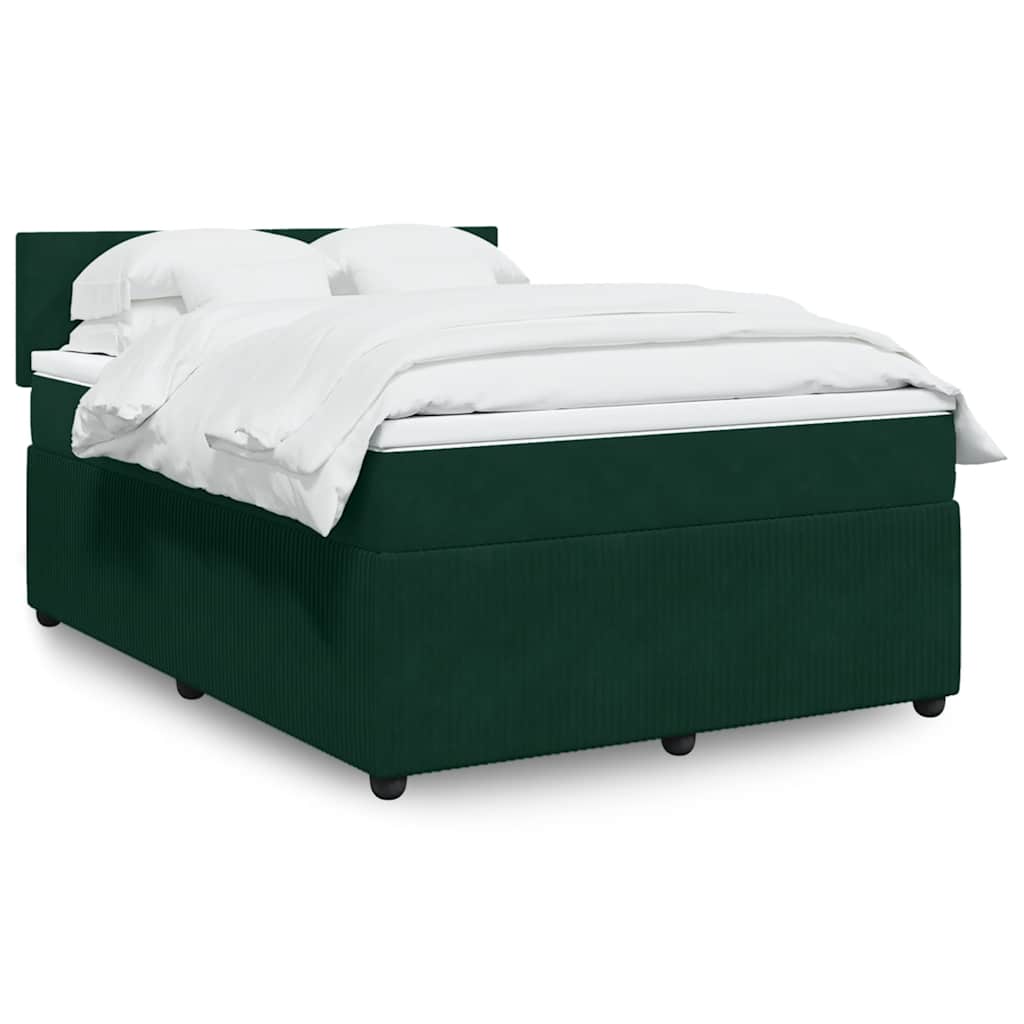 Sommier à lattes de lit et matelas Vert foncé 140x190cm Velours - XIOS