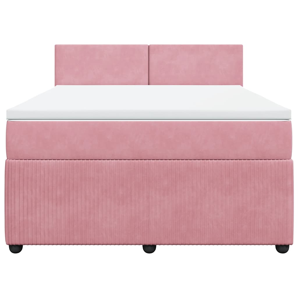 Sommier à lattes de lit avec matelas Rose 140x190 cm Velours - XIOS
