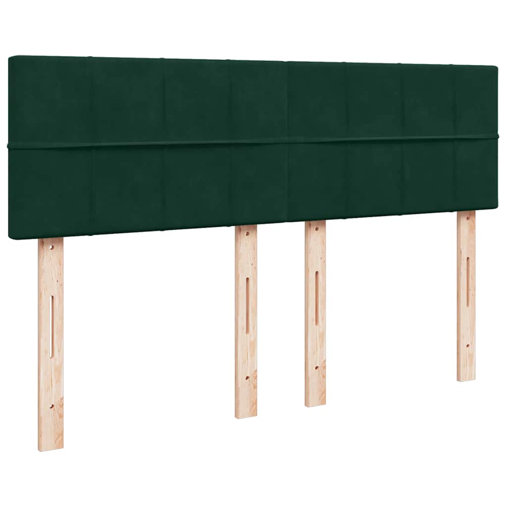 Sommier à lattes de lit et matelas Vert foncé 140x190cm Velours - XIOS