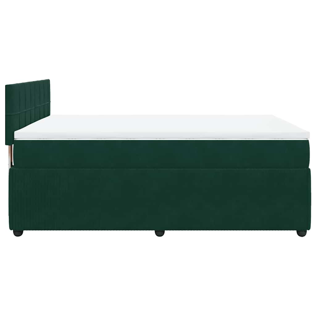 Sommier à lattes de lit et matelas Vert foncé 140x190cm Velours - XIOS