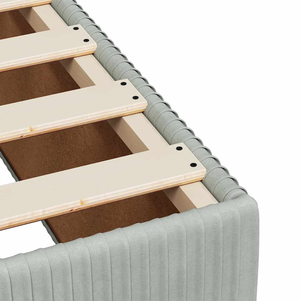 Sommier à lattes de lit et matelas Gris clair 140x190cm Velours - XIOS