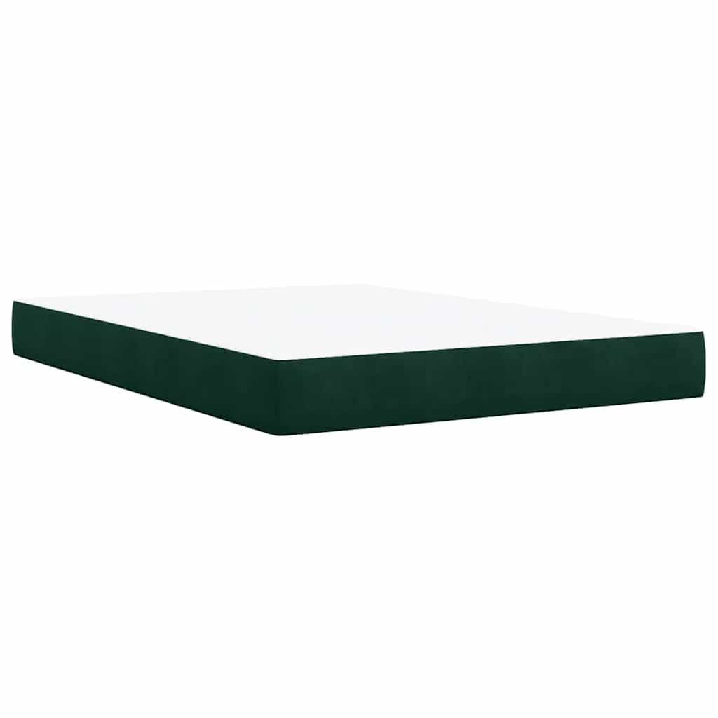 Sommier à lattes de lit et matelas Vert foncé 140x190cm Velours - XIOS