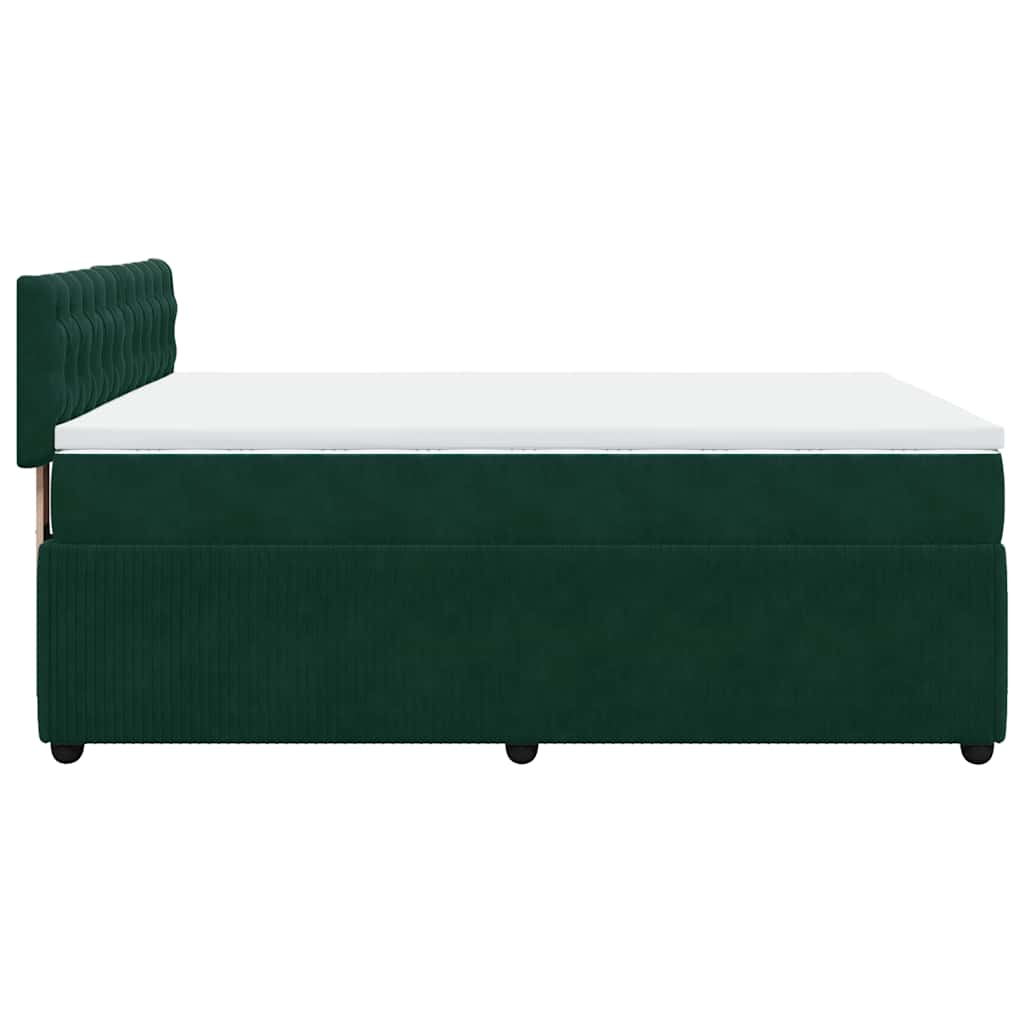 Sommier à lattes de lit et matelas Vert foncé 140x190cm Velours - XIOS