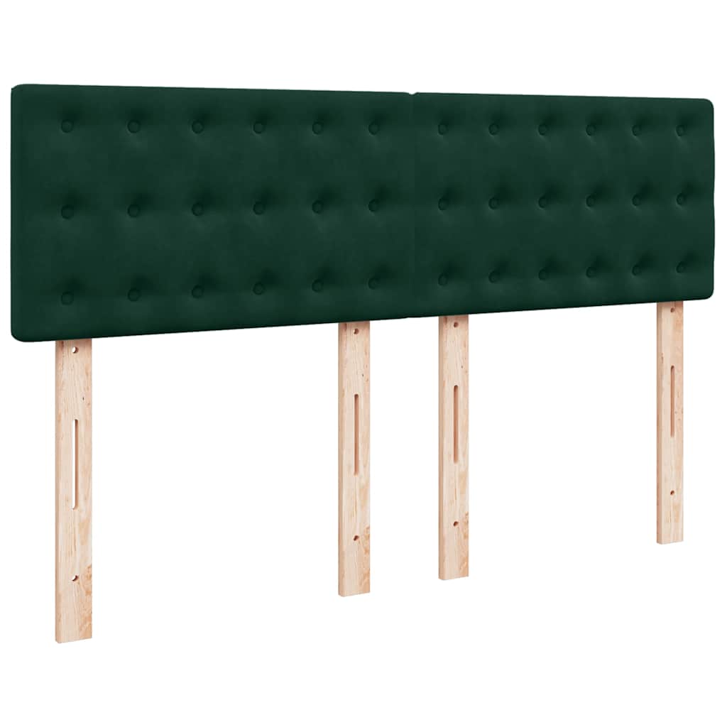 Sommier à lattes de lit et matelas Vert foncé 140x190cm Velours - XIOS