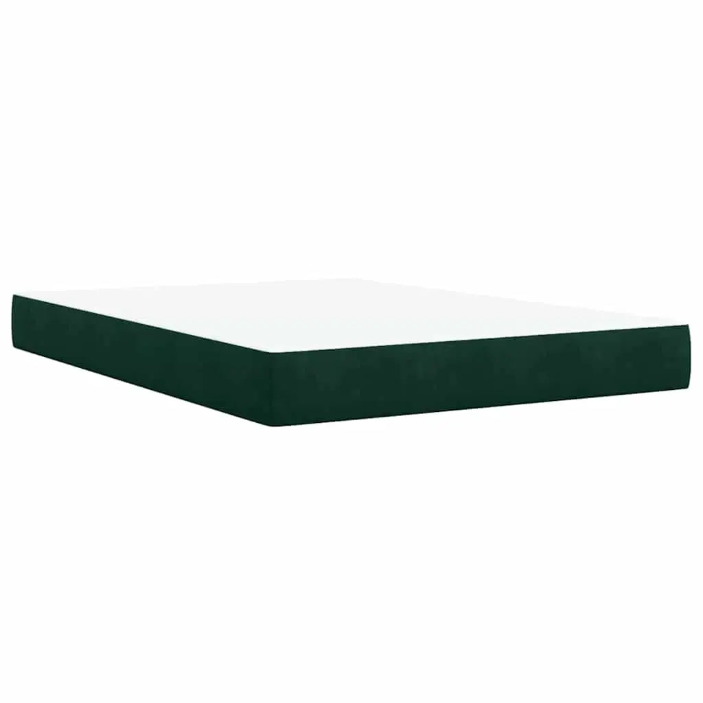 Sommier à lattes de lit et matelas Vert foncé 140x190cm Velours - XIOS