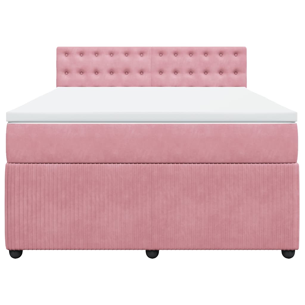 Sommier à lattes de lit avec matelas Rose 140x190 cm Velours - XIOS