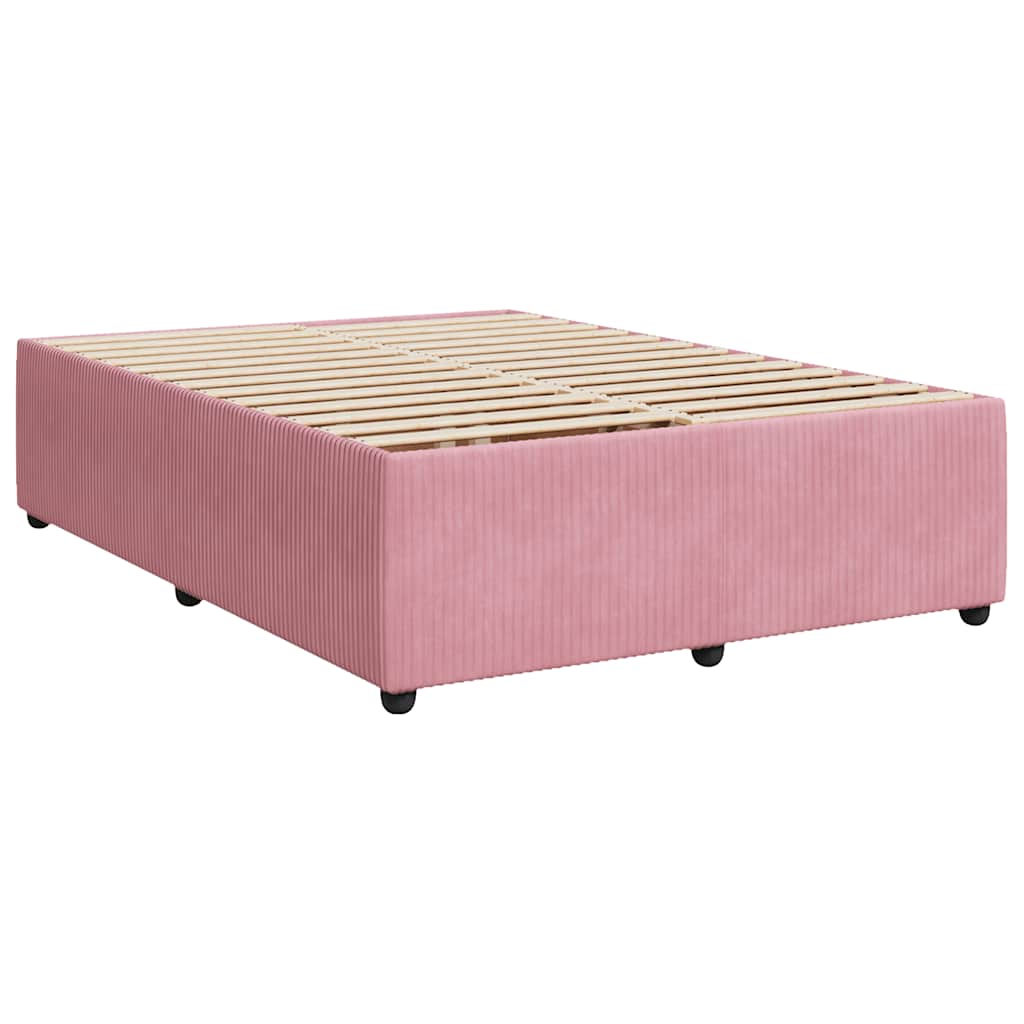 Sommier à lattes de lit avec matelas Rose 140x190 cm Velours - XIOS