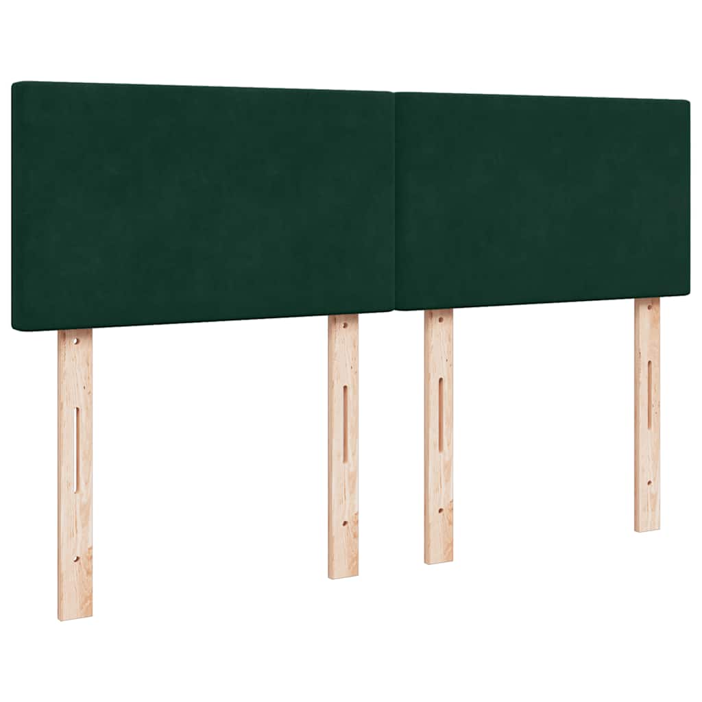 Sommier à lattes de lit et matelas Vert foncé 140x200cm Velours - XIOS